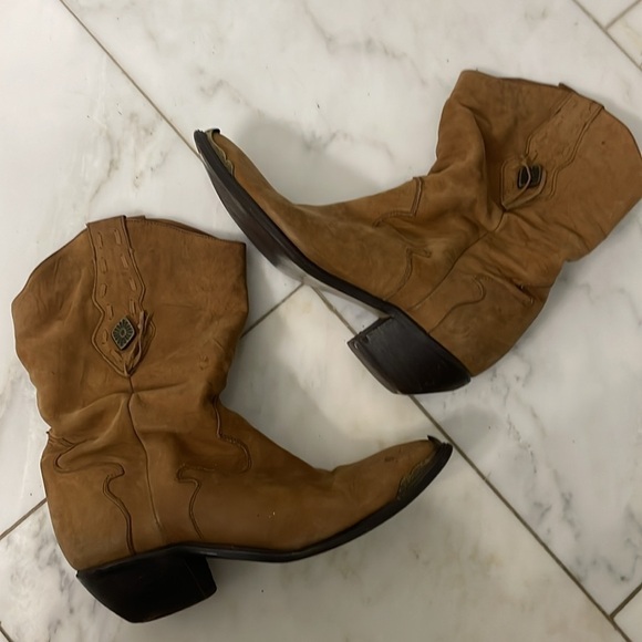 Code West tan leather country western or cowboy boot size 7 great condition - Picture 1 of 14